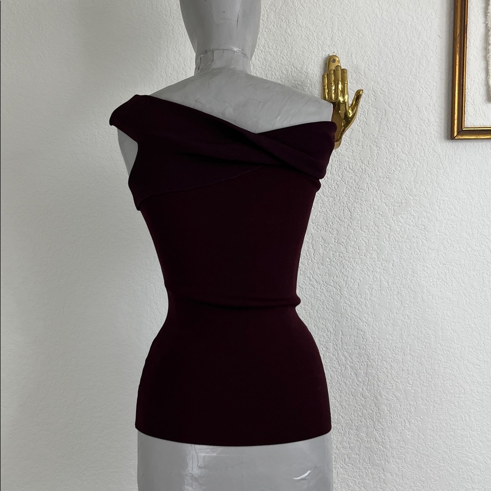 Reiss Dylan Ribbed Knit Off-the-Shoulder Top - Picture 6 of 10